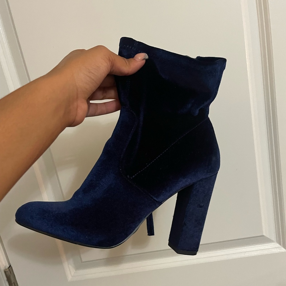 Blue Suede Steve Madden Booties